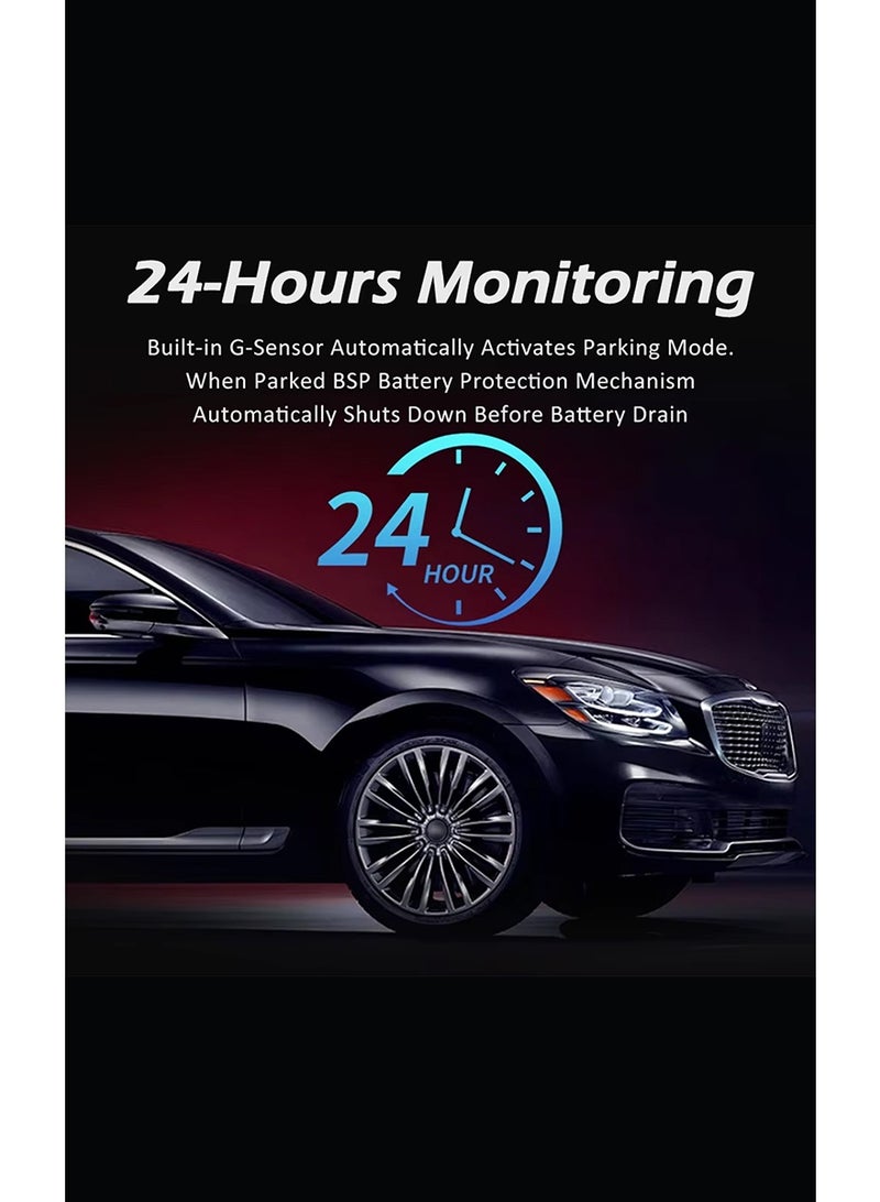 مستر سمارت كاميرا DV-106 المزدوجة للسيارة بشاشة 3.16 بوصة، كاميرا أمامية وخلفية بدقة 2K+1080P، نظام تحديد المواقع العالمي (GPS) وواي فاي مدمجان، تسجيل متواصل، رؤية ليلية عالية الدقة - Image 5